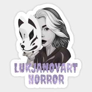 Monochrome LukjanovArt Horror Youtuber Merch Sticker